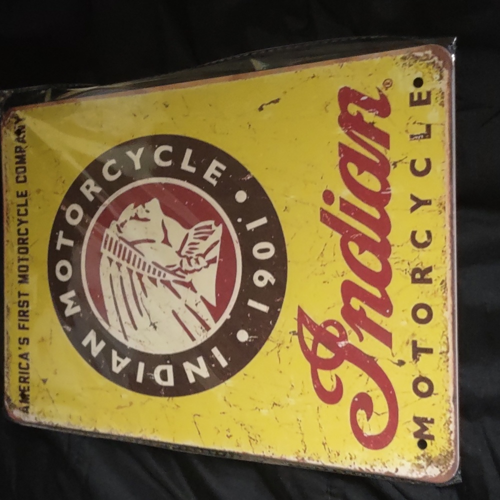 10&1/2x7"  Motorcycle sign